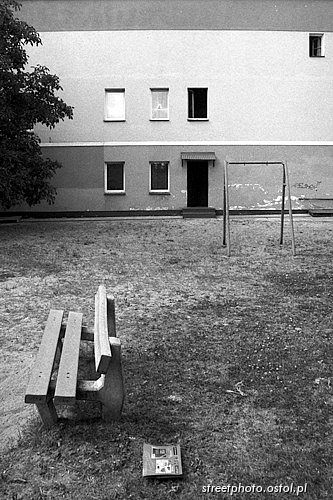 Kwidzyn. Plac zabaw. Podwórze.