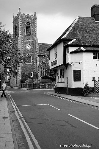 Thetford - Norfolk. Bridge street, fotografia krajoznawcza