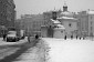 Kraków, Rynek Główny zimą, Widok na kościółek św. Wojciecha